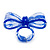 Large Blue Acrylic Lace Bow Ring - view 10