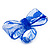 Large Blue Acrylic Lace Bow Ring - view 2