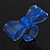 Large Blue Acrylic Lace Bow Ring - view 3