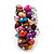 Wide Chunky Multicoloured Freshwater Pearl Ring (Silver Plated Metal) - view 3