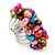 Wide Chunky Multicoloured Freshwater Pearl Ring (Silver Plated Metal) - view 4