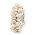 Wide Chunky White Freshwater Pearl Ring (Silver Plated Metal) - view 6