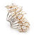 Wide Chunky White Freshwater Pearl Ring (Silver Plated Metal) - view 7