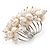 Wide Chunky White Freshwater Pearl Ring (Silver Plated Metal) - view 4