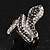 Dazzling Swarovski Crystals Snake Ring In Rhodium Plated Metal - view 12