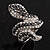 Dazzling Swarovski Crystals Snake Ring In Rhodium Plated Metal - view 13
