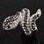 Dazzling Swarovski Crystals Snake Ring In Rhodium Plated Metal - view 5