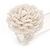 Snow White Glass Bead Flower Stretch Ring - view 6