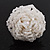 Snow White Glass Bead Flower Stretch Ring - view 2