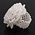 Snow White Glass Bead Flower Stretch Ring - view 4