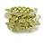 Olive Green Glass Chip Cluster Flex Ring - view 3