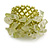 Olive Green Glass Chip Cluster Flex Ring - view 2