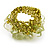 Olive Green Glass Chip Cluster Flex Ring - view 7