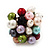 Freshwater Pearl & Bead Cluster Silver Tone Ring (Multicoloured) - Adjustable - view 4