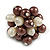 Freshwater Pearl & Bead Cluster Silver Tone Ring (Chocolate & Light Cream) - Adjustable - view 6