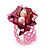 Pink Shell Chip & Freshwater Pearl Cluster Flex Ring - view 4