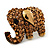 Large Antique Gold Citrine Crystal Elephant Ring - Adjustable - view 4