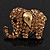 Large Antique Gold Citrine Crystal Elephant Ring - Adjustable - view 14