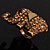 Large Antique Gold Citrine Crystal Elephant Ring - Adjustable - view 9