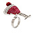 Large Dazzling Crystal 'Cocktail' Ring In Rhodium Plating - Adjustable - view 8
