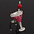 Large Dazzling Crystal 'Cocktail' Ring In Rhodium Plating - Adjustable - view 11