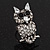 Funky Diamante Owl Ring In Burnt Silver Plating - Adjustable - view 10