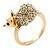 Swarovski Crystal 'Mouse' Ring In Gold Plated Metal - view 7