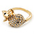 Swarovski Crystal 'Mouse' Ring In Gold Plated Metal - view 8