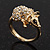 Swarovski Crystal 'Mouse' Ring In Gold Plated Metal - view 2