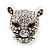 Clear Swarovski Crystal 'Leopard' Stretch Ring In Silver Plating - 7/9 Size - view 9