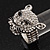 Clear Swarovski Crystal 'Leopard' Stretch Ring In Silver Plating - 7/9 Size - view 4