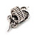 Stunning Swarovski Crystal Snake Stretch Ring In Burn Silver Metal (6cm Length) - 7/9 Size - view 4