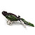 Exotic Purple/Green Crystal 'Parrot' Flex Ring In Burnt Silver Plating - 7.5cm Length (Size 7/8) - view 8