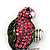 Exotic Pink/Green Crystal 'Parrot' Flex Ring In Burnt Silver Plating - 7.5cm Length (Size 7/8) - view 4