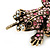 Pink Swarovski Crystal 'Frog & Dragonfly' Flex Ring In Burnt Gold Plating - 7cm Length (Size 7/8) - view 5