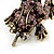 Purple Swarovski Crystal 'Frog & Dragonfly' Flex Ring In Burnt Gold Plating - 7cm Length (Size 7/8) - view 6