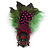 Oversized Green/Magenta/Red Feather 'Indian Skull' Stretch Ring In Silver Plating - Adjustable - 12cm Length - view 9