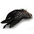 Oversized Black/White/Red Feather 'Indian Skull' Stretch Ring In Silver Plating - Adjustable - 13cm Length - view 10