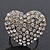 Delicate Clear Crystal 'Heart' Ring In Burn Gold Metal - Adjustable (Size 7/8) - view 3