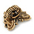 Madame Butterfly Statement Stretch Burn Gold Ring (Gold Finish) - Adjustable size 7/8 - view 3