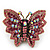 Madame Butterfly Statement Stretch Burn Gold Ring (Pink Finish) - Adjustable size 7/8 - view 3