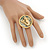 Large Gold Plated 'Mermaid' Flex Ring - 4cm Diameter - view 11