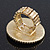 Large Gold Plated 'Mermaid' Flex Ring - 4cm Diameter - view 6