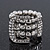 Wide Silver Plated Swarovski Crystal 'Belt' Flex Ring - Adjustable - view 6