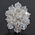 Transparent White Cluster Ring In Silver Plating - Adjustable (Size 8/9) - view 3