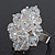 Transparent White Cluster Ring In Silver Plating - Adjustable (Size 8/9) - view 2