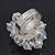 Transparent White Cluster Ring In Silver Plating - Adjustable (Size 8/9) - view 6