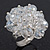 Transparent White Cluster Ring In Silver Plating - Adjustable (Size 8/9) - view 7