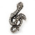 Vintage Diamante Snake Ring In Burn Silver - view 9