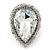 'Drama Queen' Drop-Shaped Crystal Cluster Ring (Silver Tone) - Adjustable size 7/8 - view 5